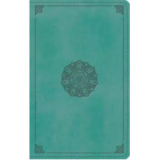 ESV Large Print Thinline Bible - Trutone Turquoise Emblem